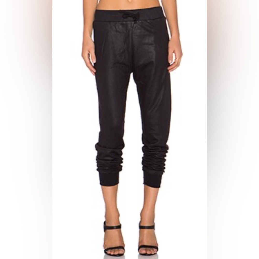Revolve - Benjamin Jay Raven Wax Coated Jogger pants iBlack Wax- size XS - Picture 1 of 11